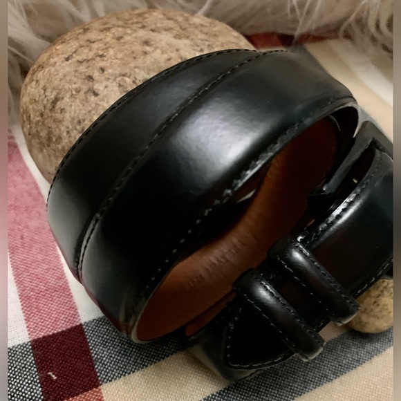 ⭐️ ANA FIRENZE BELT GENUINE ITALIAN LEATHER - BLACK ⭐️#FB8 - Picture 10 of 16